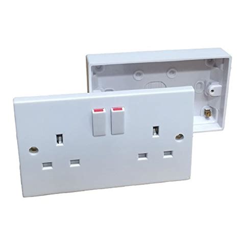 electric double socket back box|double socket single back box.